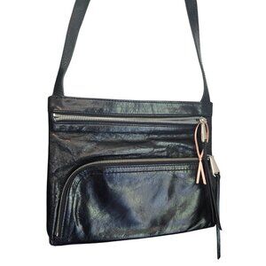 HOBO The Original Cassie Black Genuine Leather Crossbody Bag Boho Whimsigoth